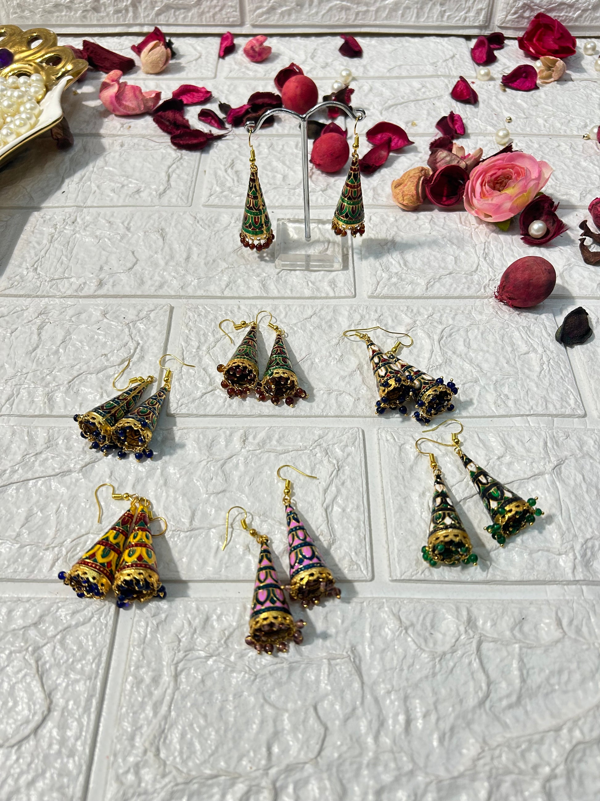 Assorted Meenakari Earrings Women's Return Gifts, Bridesmaid Sangeet Mehndi Party Gifts