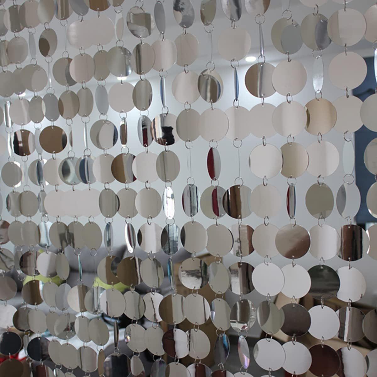 silver sequin line decoration in sangeet