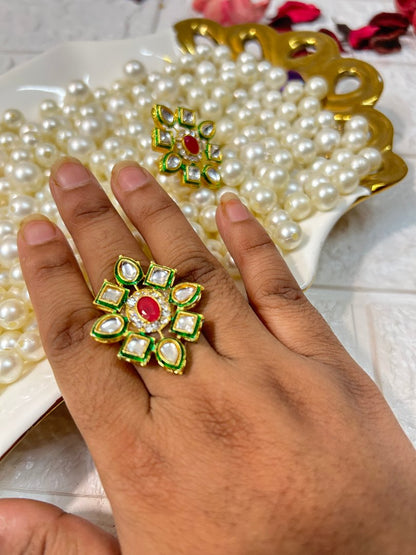 Kundan Adjustable Rings Wedding Favors Mehndi Sangeet Return Gifts For Guests Bridesmaid Gifts