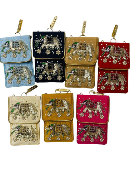 Elephant Handwork Mobile Pouch Purse For Return Gifts