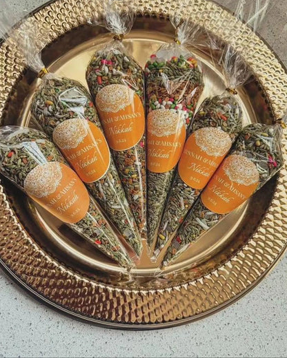 Mehndi Favors Sonf Cones For Guests