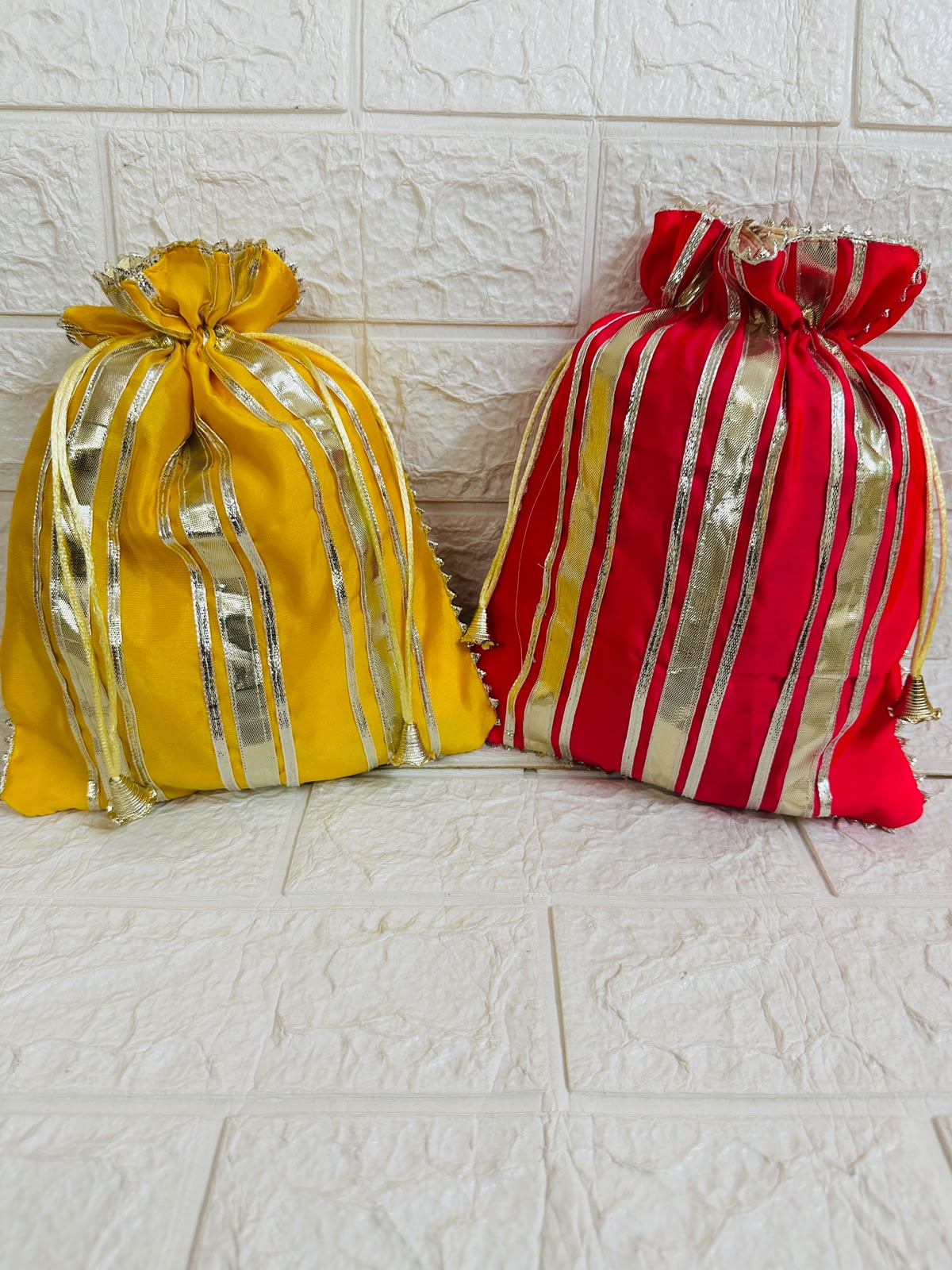 Gota Gift Bags, Potli Bag For Wedding Favors, Party Gifts, Shagun Bhaaji Bag