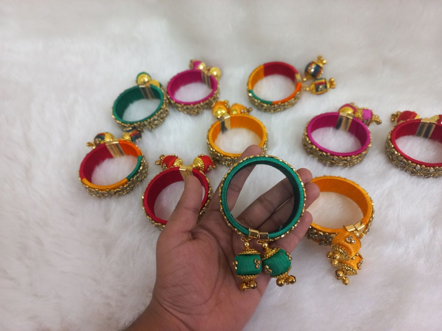 Openable Silk Thread Bangles Mehndi Favors Bridesmaid Gifts Wedding Return Gifts For Guests Marriage Women's Bulk Gifts