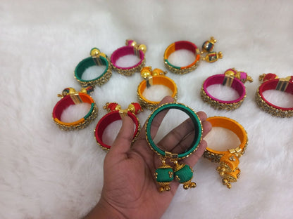 Openable Silk Thread Bangles Mehndi Favors Bridesmaid Gifts Wedding Return Gifts For Guests Marriage Women's Bulk Gifts