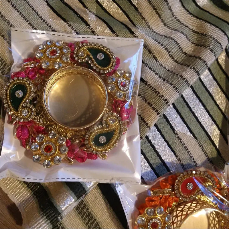 Handmade Indian Diwali Tealight Holders: Colorful Festive Diyas