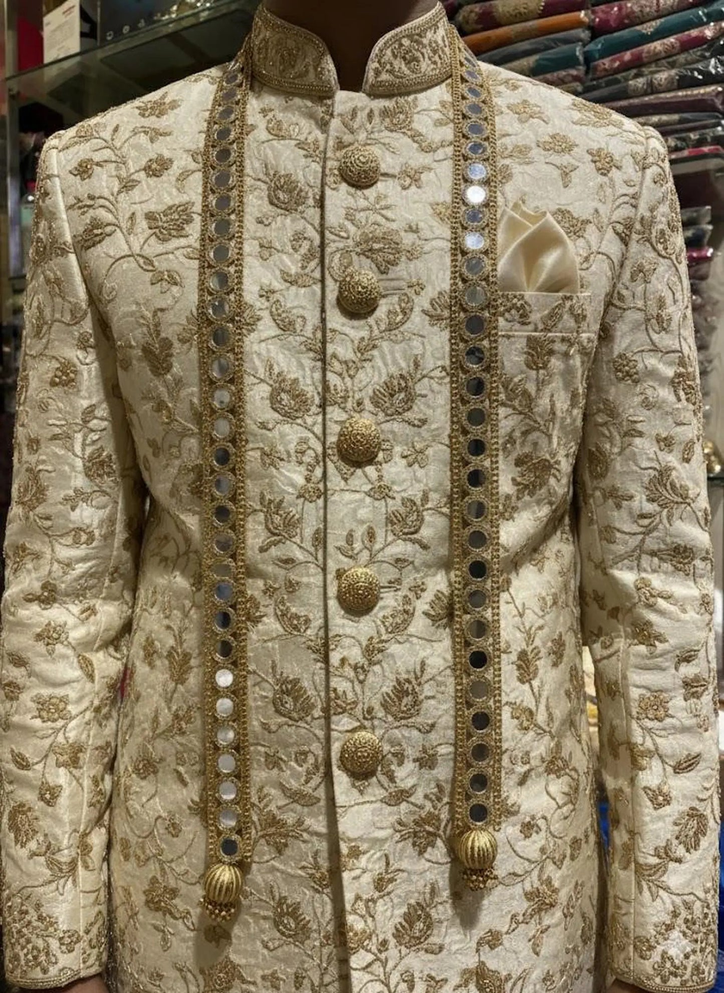 Mirror Work Baraat Swagat Patka, Dupatta