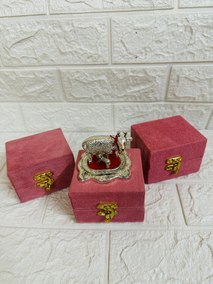 German Silver Kamdhenu Cow & Calf Gift, Puja, Housewarming, Baby Shower Gift