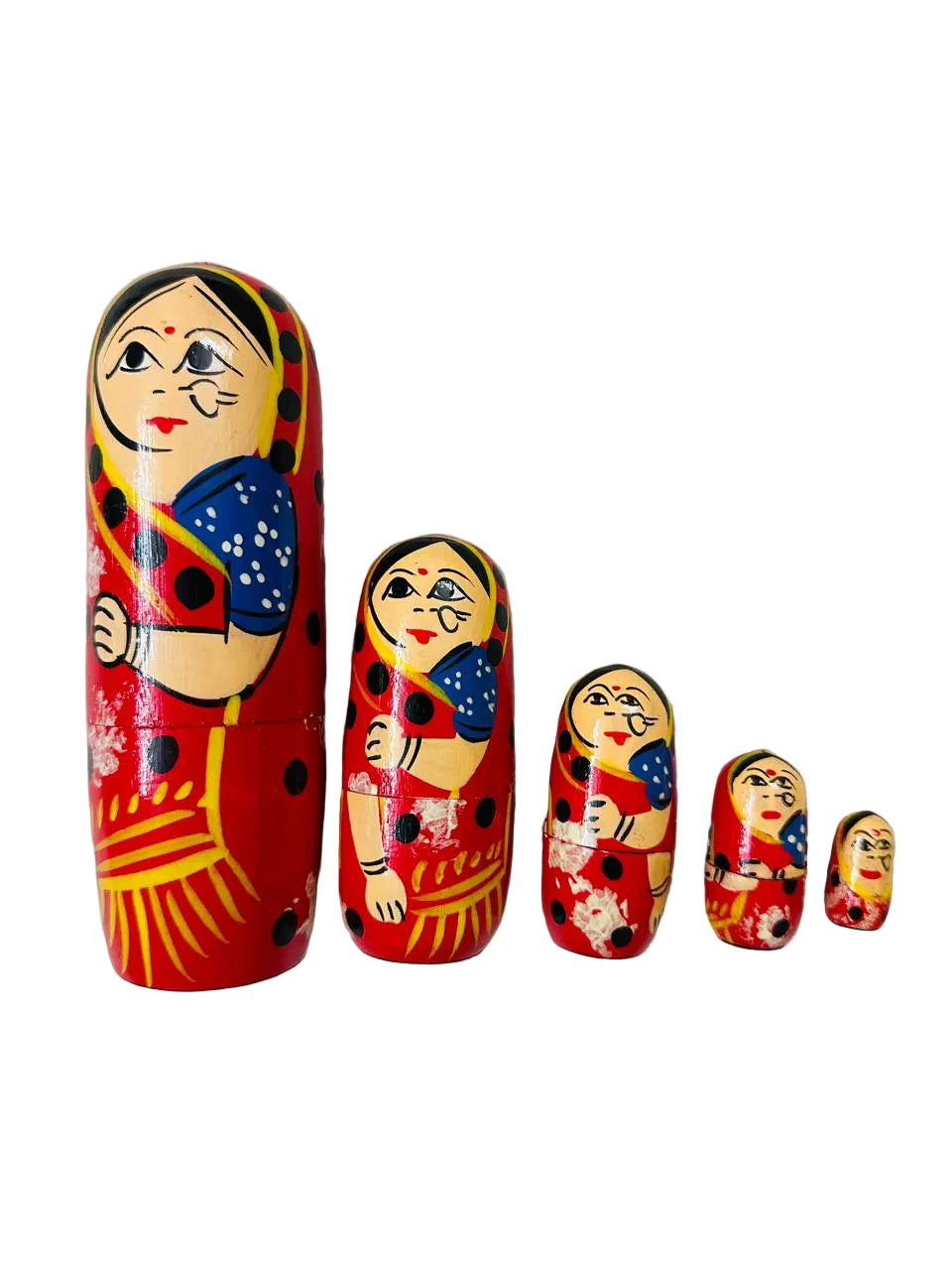 Wooden Hand Painted Nesting Dolls Baby Shower, Wedding Favors, Return Gifts