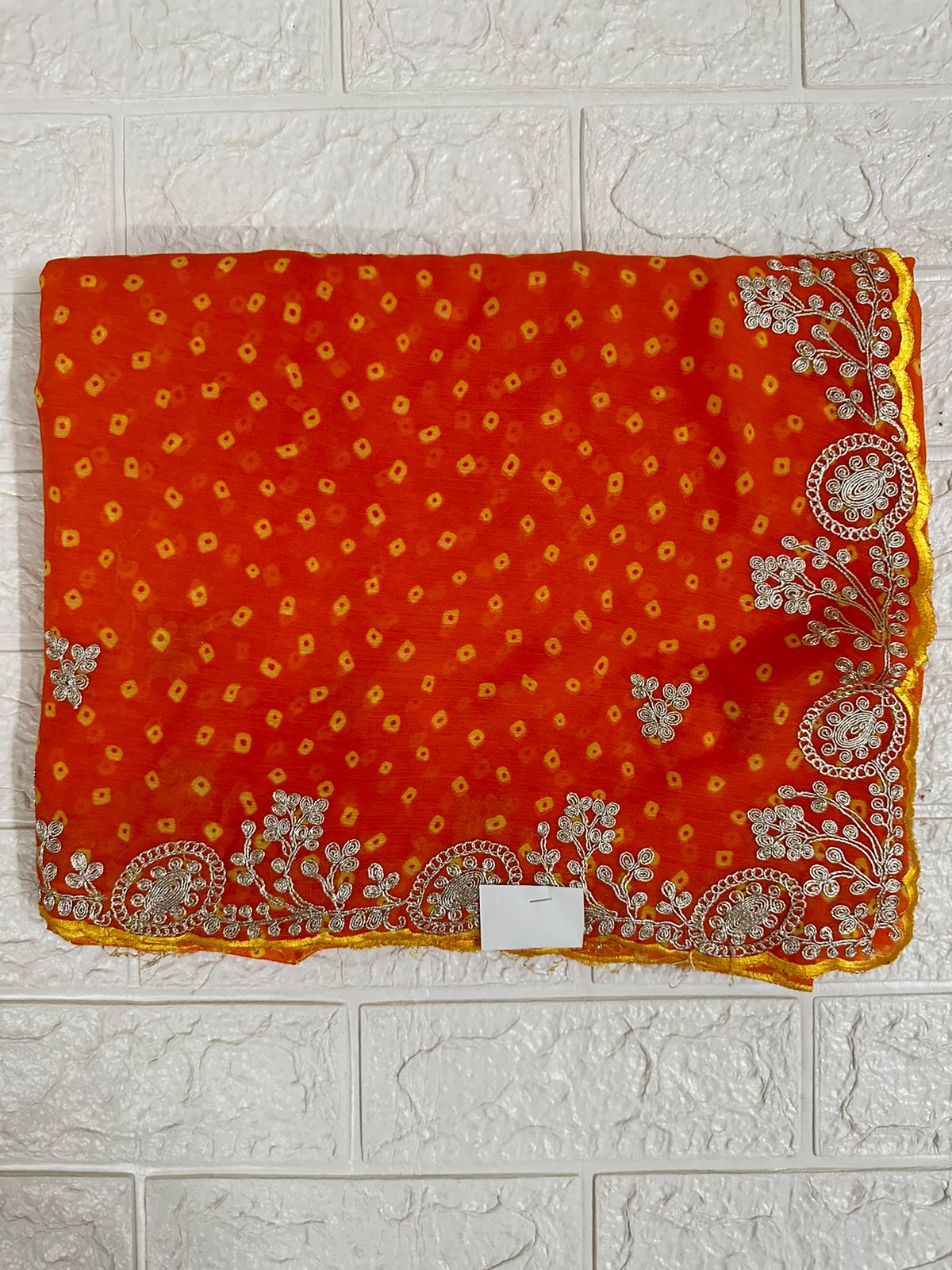 Yellow Bandhani Traditional Party Wear Saree
