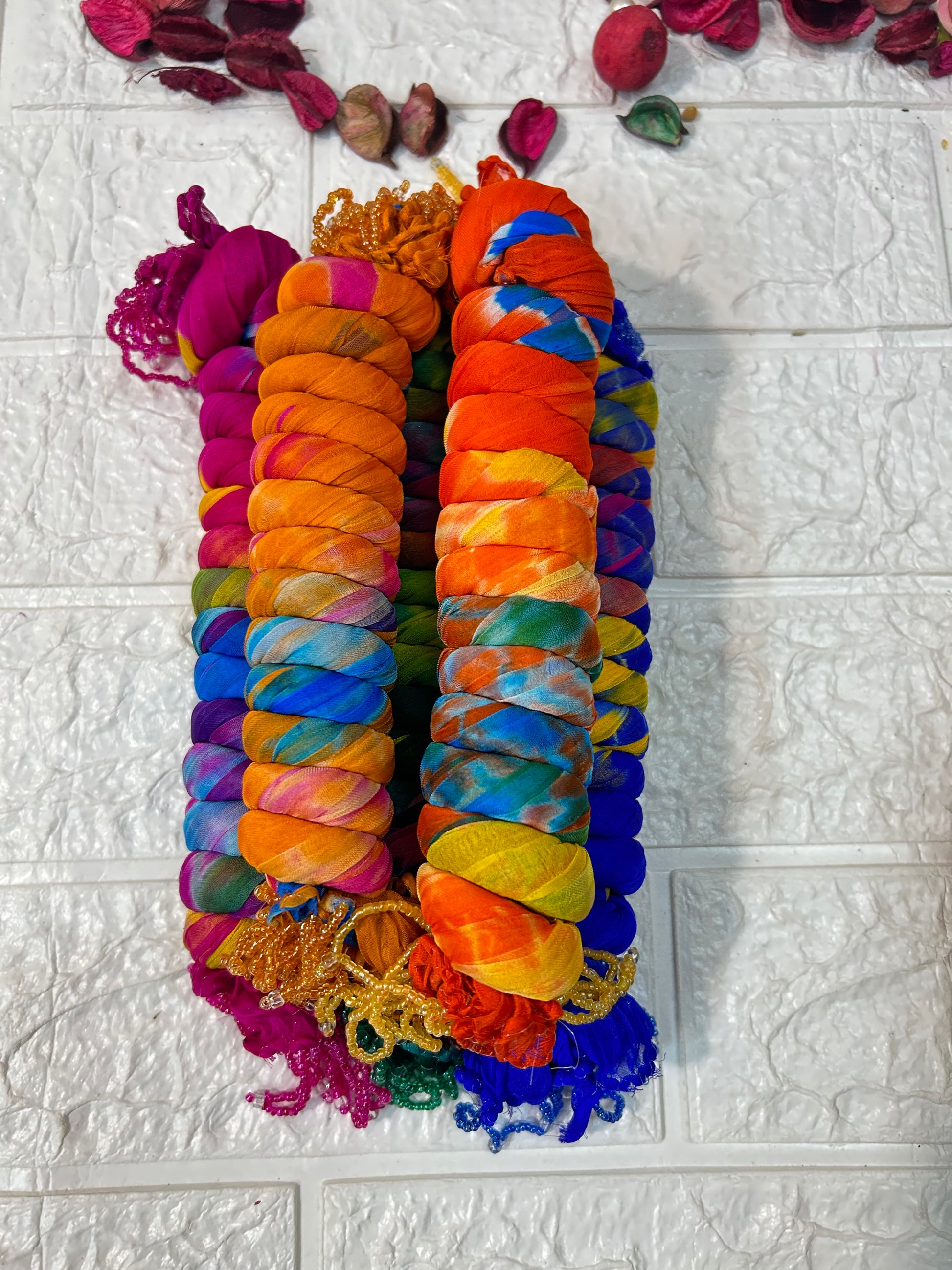 Tie Dye Chiffon Dupatta Scarves, Mehndi Gifts, Wedding Favors, Sangeet Gift For Guests