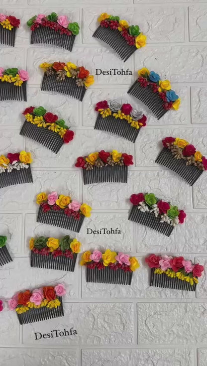 Mehendi Gifts Floral Comb Haldi Gifts For Guests