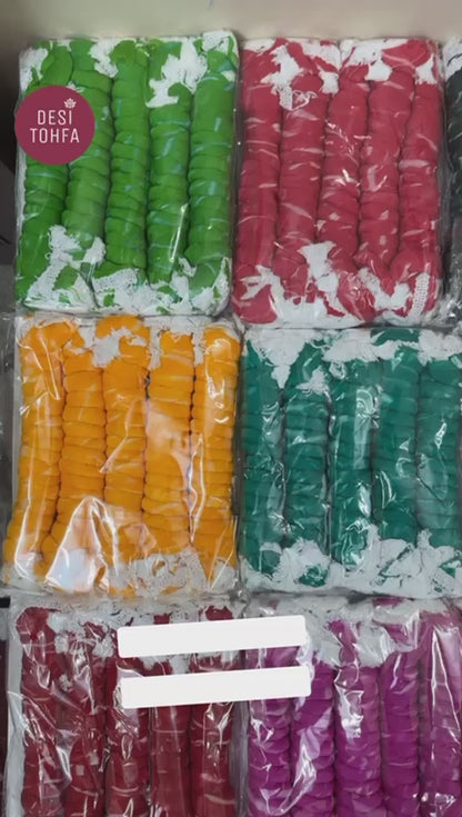 Mix Colors Leheriya Stripes Dupatta Mehndi Favors Wedding Sangeet Party Return Gifts