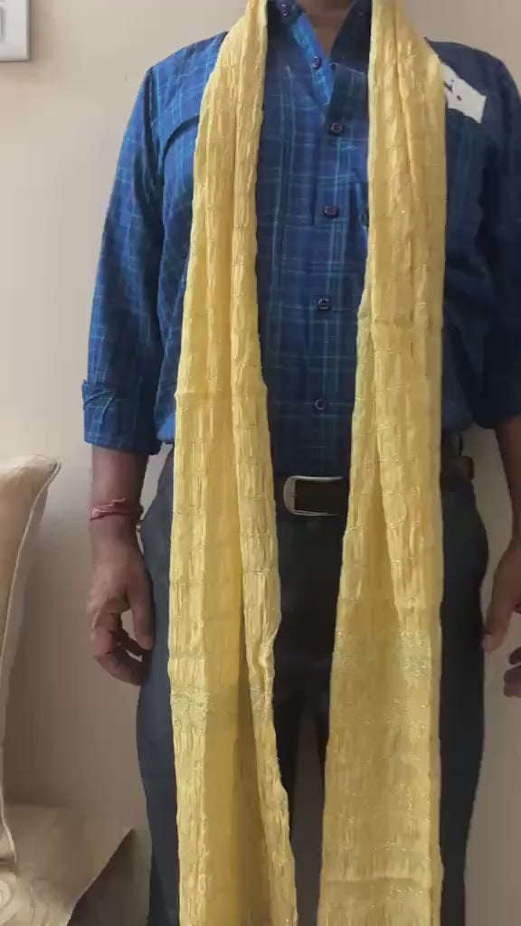 Golden Men's Sherwani Dupatta, Wedding Men's Favours, Baraati Return Gifts, Groomsmen Gift