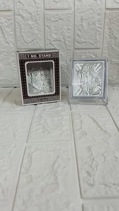 Radha Krishna Silver Frame For Wedding Favors Return Gifts