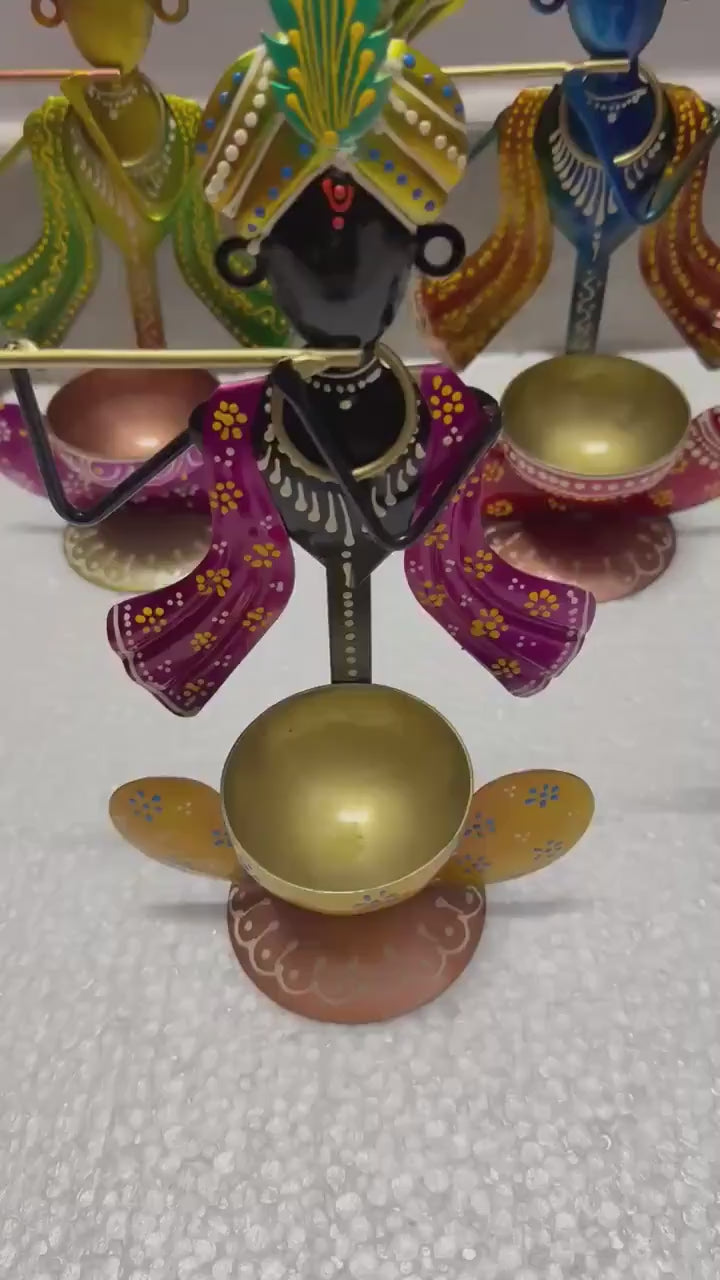  Krishna T-Light Candle Holders For Return Gifts