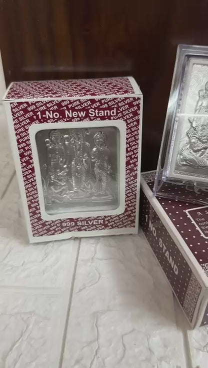 Ram Darbar German Silver Frame Housewarming, Puja Gifts, Return Gift For Guests