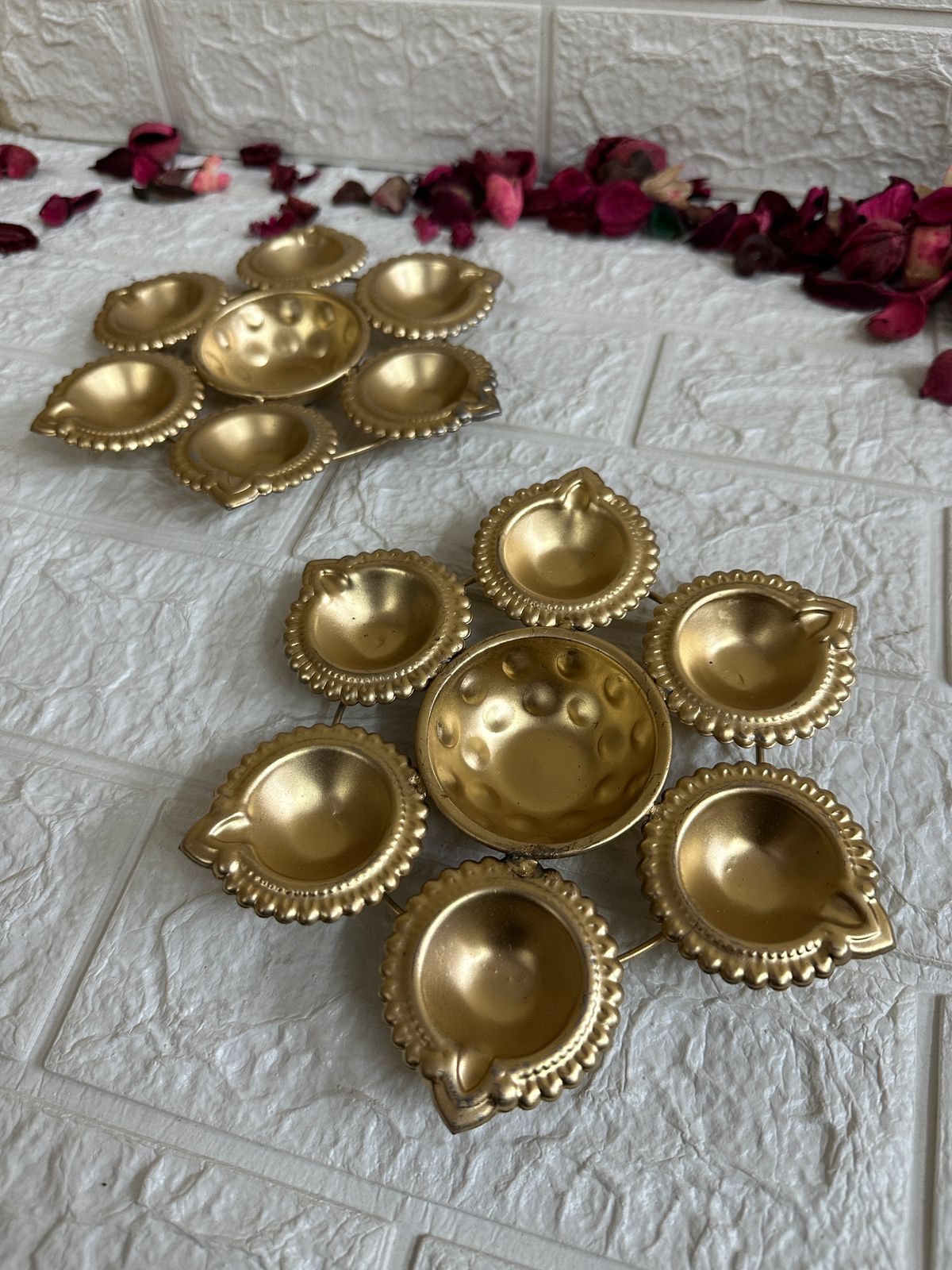 Golden Metal Urli Candle Holders, Diya, Housewarming Gifts, Puja Favors